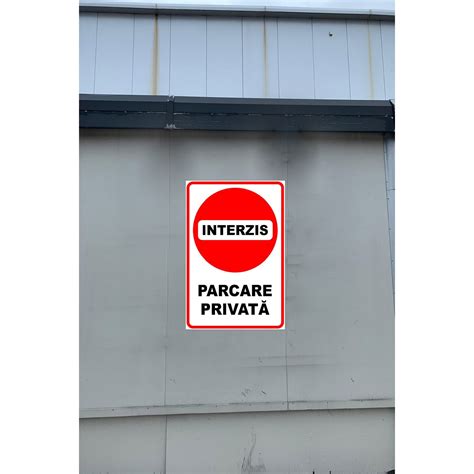 Sticker Decorativ Indicator Interzicere Interzis Parcare Privata