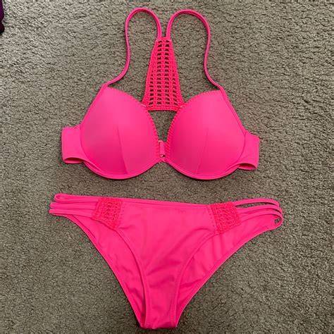 Victorias Secret Macrame Bikini Set The Strappy Cheeky Gem