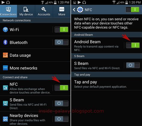 Inside Galaxy Samsung Galaxy S5 How To Enable And Use Android Beam In