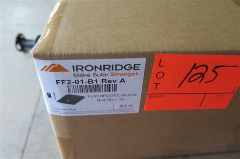 Qty 36 Ironridge FF2-01-B1 Flashfoot Flashing, New & Sealed in Box - Oahu Auctions