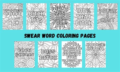 Swear Word Coloring Pages Adult Coloring Page Printable Fuck Off Twat Waffle Coloring Page