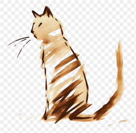 png cat drawing animal mammal premium png rawpixel