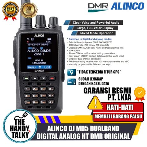 Jual Alinco Dj Md Dj Md Dj Md Ht Dmr Dualband Vhf Uhf Garansi