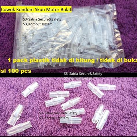 Jual Cowok Kondom Skun Motor Bulat Male Konector Jantan Cover Buntut