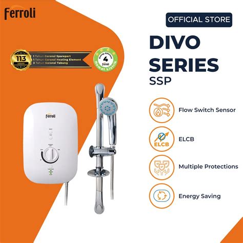 Jual Ferroli Instant Electric Water Heater Divo Series Ssp S