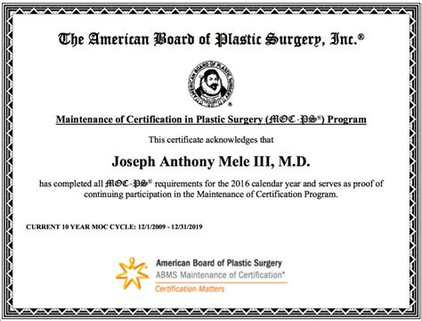 Plastic Surgery Board Certification And Moc San Francisco Plastic