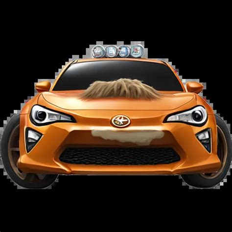 Hot Wheel Hot Rod Toyota 86 Dark Blue Rear Spoiler Tooned Emoji AI Emoji Generator
