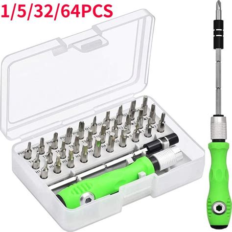 1/5/32/64PCS Mini Screwdriver Set Magnetic with Case Precision Bits Screw Driver Set Opening ...