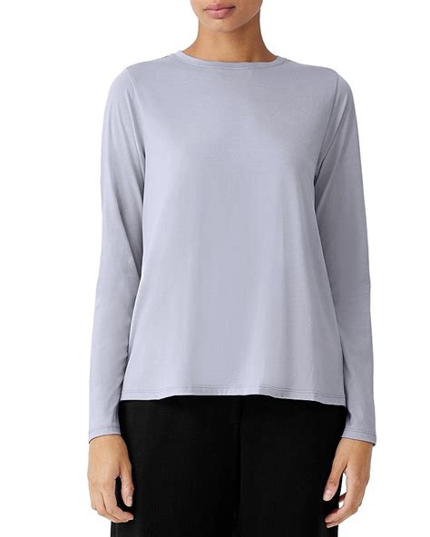 Eileen Fisher Crewneck Long Sleeve Tee Bloomingdales