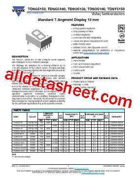 TDSO5160 LM Datasheet PDF Vishay Siliconix