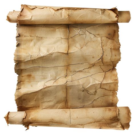 Ai Generated Parchment Scroll Isolated On Transparent Background Png