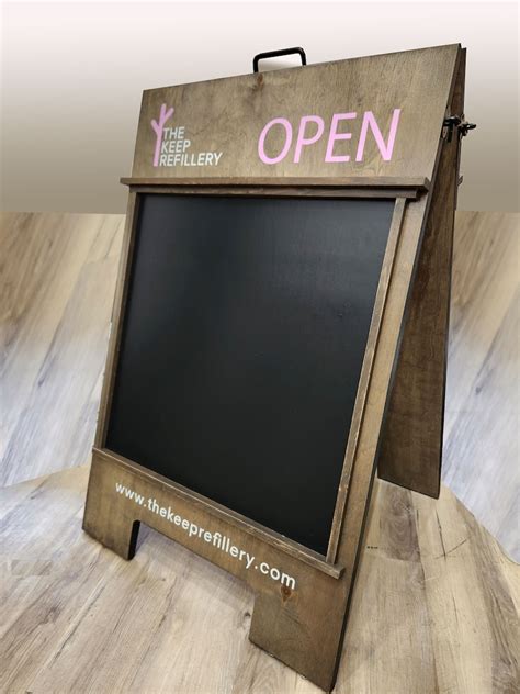 2 Sided Custom Chalkboard Sandwich Board A Frame Sidewalk Sign Etsy