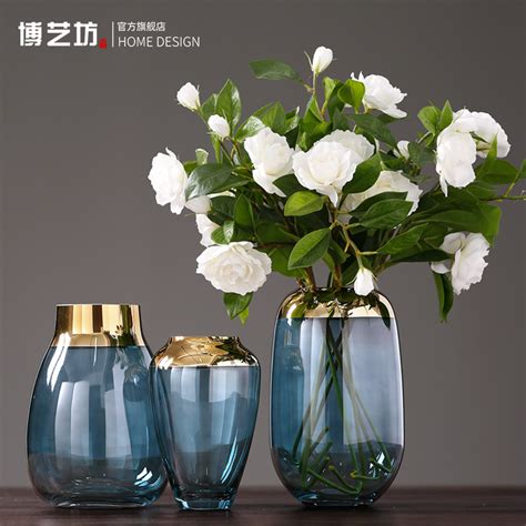 Nordic Light Luxury Glass Vase Ornaments Modern Simple Transparent