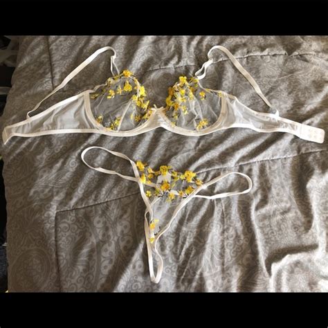 Intimates Sleepwear Nwot Set Lingerie Sexy Underwear Floral Lace Sheer Poshmark
