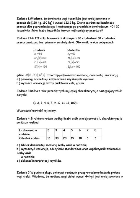 Statystyka Test Pobierz Pdf Z Docer Pl Hot Sex Picture