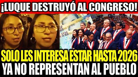 Valiente Congresista Ruth Luque Pidi Salir A Las Calles Contra