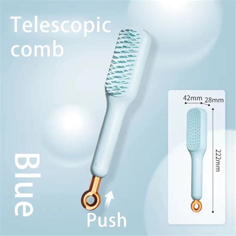 Retractable Hair Comb Self Cleaning Hair Brush Comb Massage Scalp Anti Static Hair Brush For