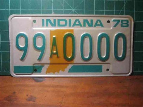 Indiana License Plate - Several Years Available