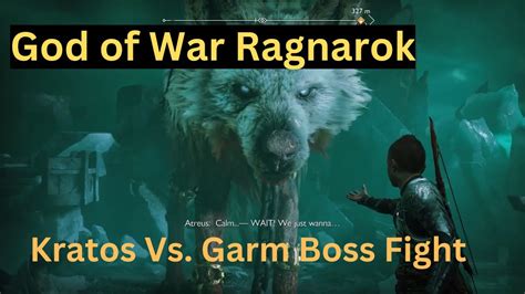 God Of War Ragnarok Kratos Vs Garm Boss Fight YouTube