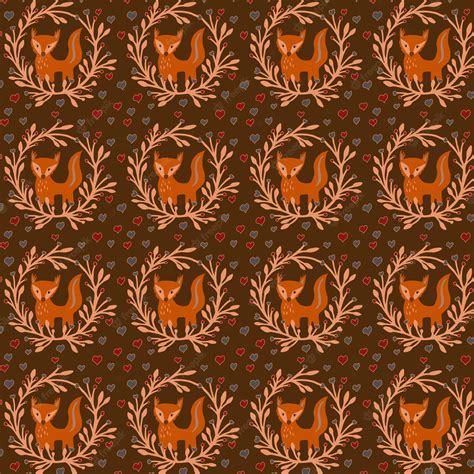 Premium Vector | Fox pattern