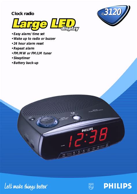 PDF manual for Philips Clock Radio AJ3120