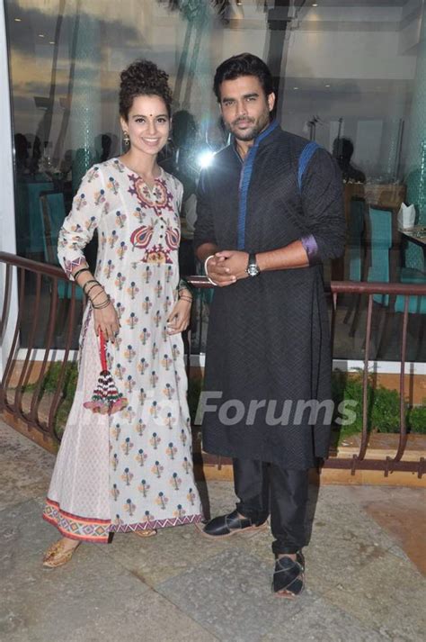 R Madhavan and Beautiful Kangana Promoting Tanu Weds Manu Returns Photo