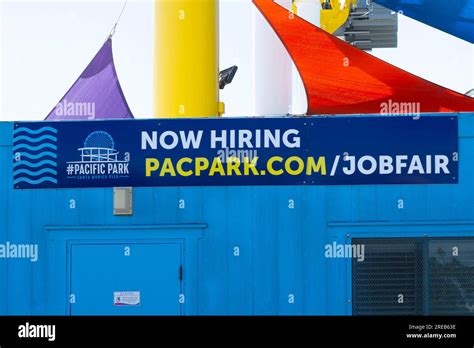 Santa Monica California USA 28th Mar 2023 A Now Hiring Help Wanted