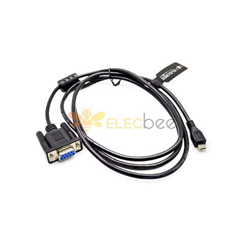 Micro Usb Male To D Sub 9 Pin Female Straight Connector With Serial Cable 15m