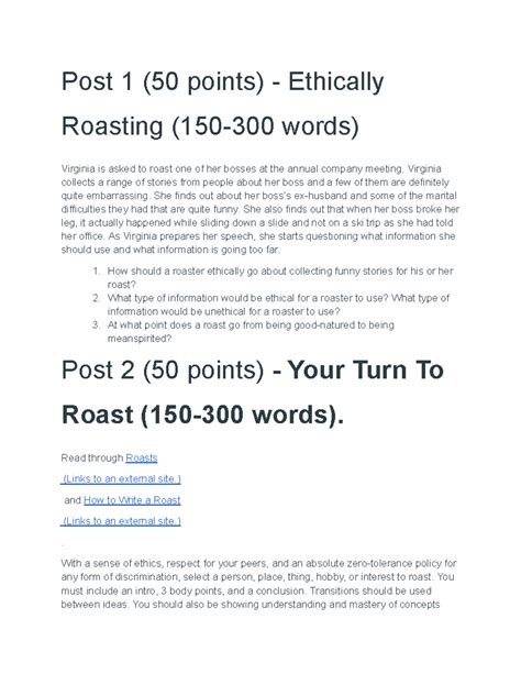 Roast Speeches Post Points Ethically Roasting Words