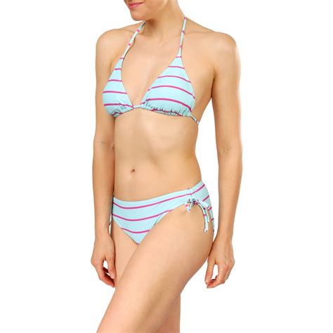 Wave Zone Women S Stripe Print Bikini Set Aqua Big W