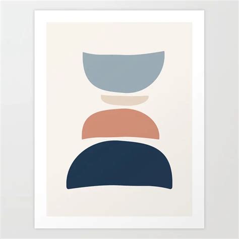 Abstract Half Circles Art Print In 2021 Art Prints Circle Art