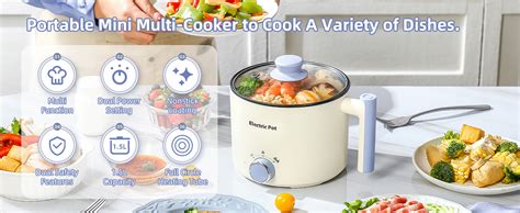 Amazon Yoolyqi Electric Hot Pot L Ramen Cooker Dual Power Mini Portable Multi