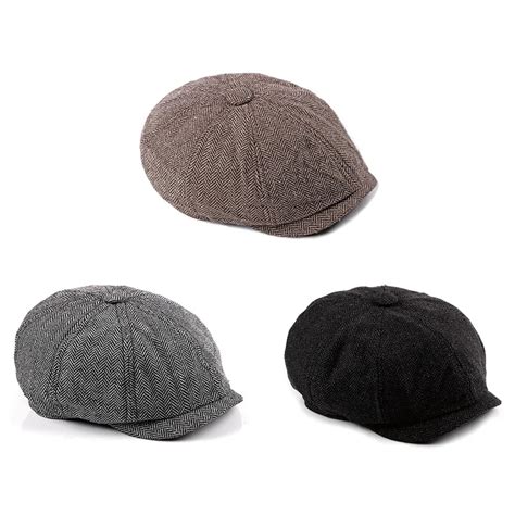 Спортивные колпачки, берет, британский стиль, восьмиугольная шапка, для ...