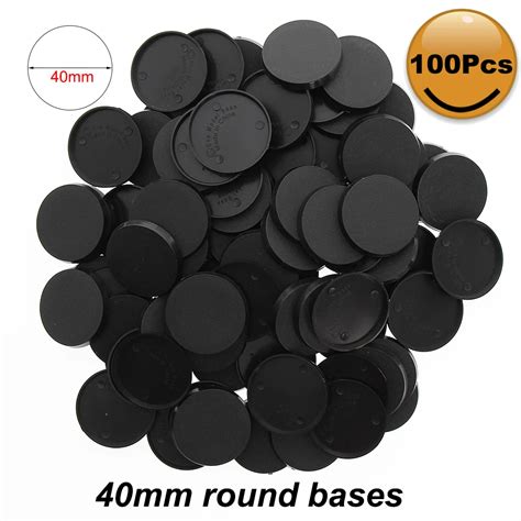 Lot 100 Pcs 25mm Plastic Miniature Round Bases Wargames Warhammer