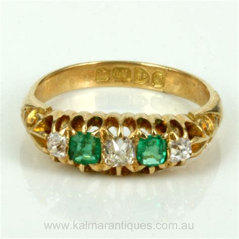 Buy Antique Emerald And Diamond Ring Made In 1904 Kalmar Antiques