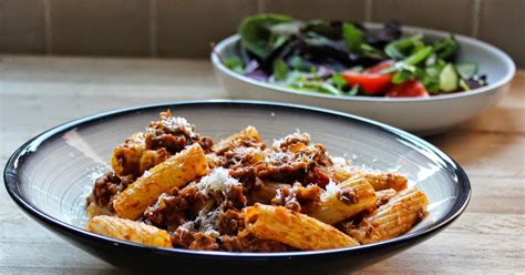 Pork Ragu With Rigatoni Pasta A Glug Of Oil