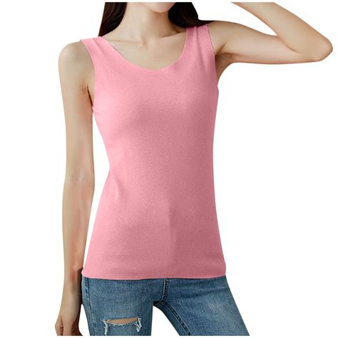 Yievot Spring Winter Womens Oversized Tank Tops Crew Neck Sleeveless