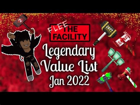 Jan Legendary Set Value List Updated Flee The Facility Roblox