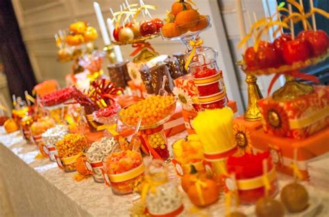 How To Set Up A Fall Wedding Candy Buffet Table