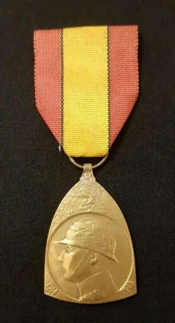 MÉDAILLE BELGE DE la Grande Guerre 1914 1918 WW1 Belgian Medal Great