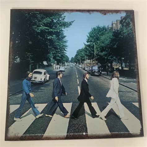 The Beatles Abbey Road Album Cover Metal Sign Wall Decor