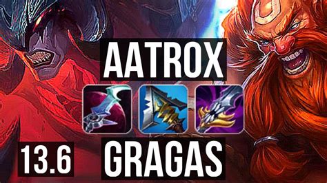 AATROX Vs GRAGAS TOP Quadra 14 3 4 400 Games 800K Mastery TR