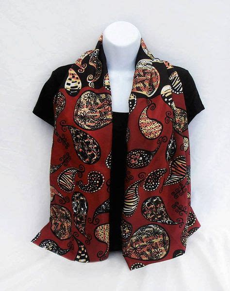 Silk Scarves Patterns In Paisley Silk Scarf A Unique Product By