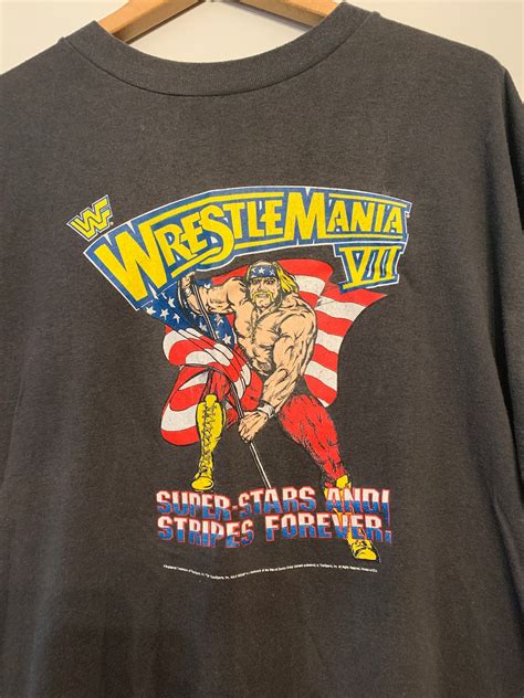 Vintage Wrestlemania 7 Hulk Hogan T Shirt 1991 Etsy