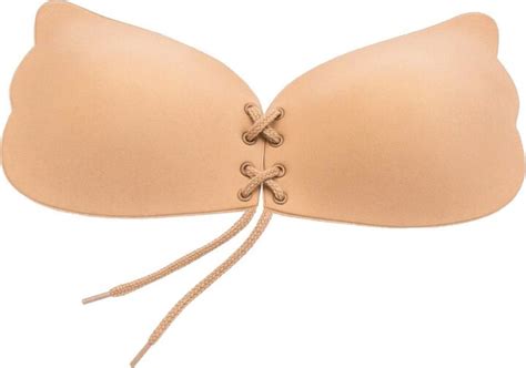 Lizzy Deluxe Stick On Silicone Push Up Invisible Bra Nude Self Adhesive Gel Backless Bra C