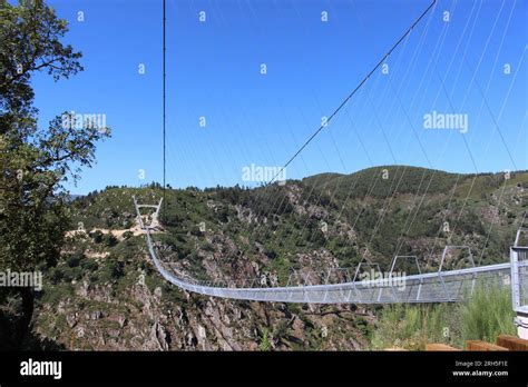 Suspended bridge, Arouca Stock Photo - Alamy