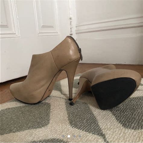 Vince Camuto Nude Stiletto Booties Gem