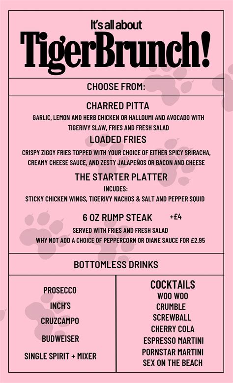 Menus - Tiger Ivy
