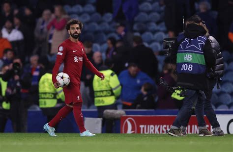 Salah Hat Trick Helps Liverpool To Thrash Rangers 7 1 To Near Last 16