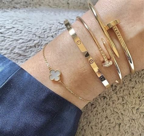 Gold Jewelery In Gold Bracelets Stacked Hand Jewelry Capsule